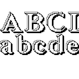 Blockstepped 3D Font File