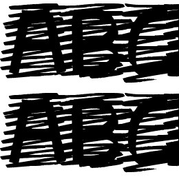 cross out Font File