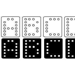 domino square Font File