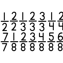 KG Traditional Fractions Font File