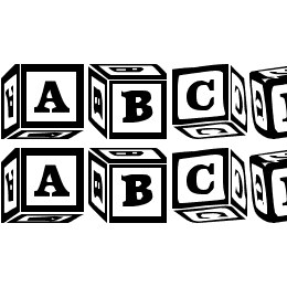 LMS Lance's Letter Blocks Font File