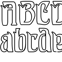 Pittoresk Hollow Font File