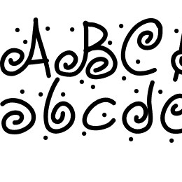 PWCurvesAndDots Font File