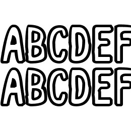 White wood Hollow Font File